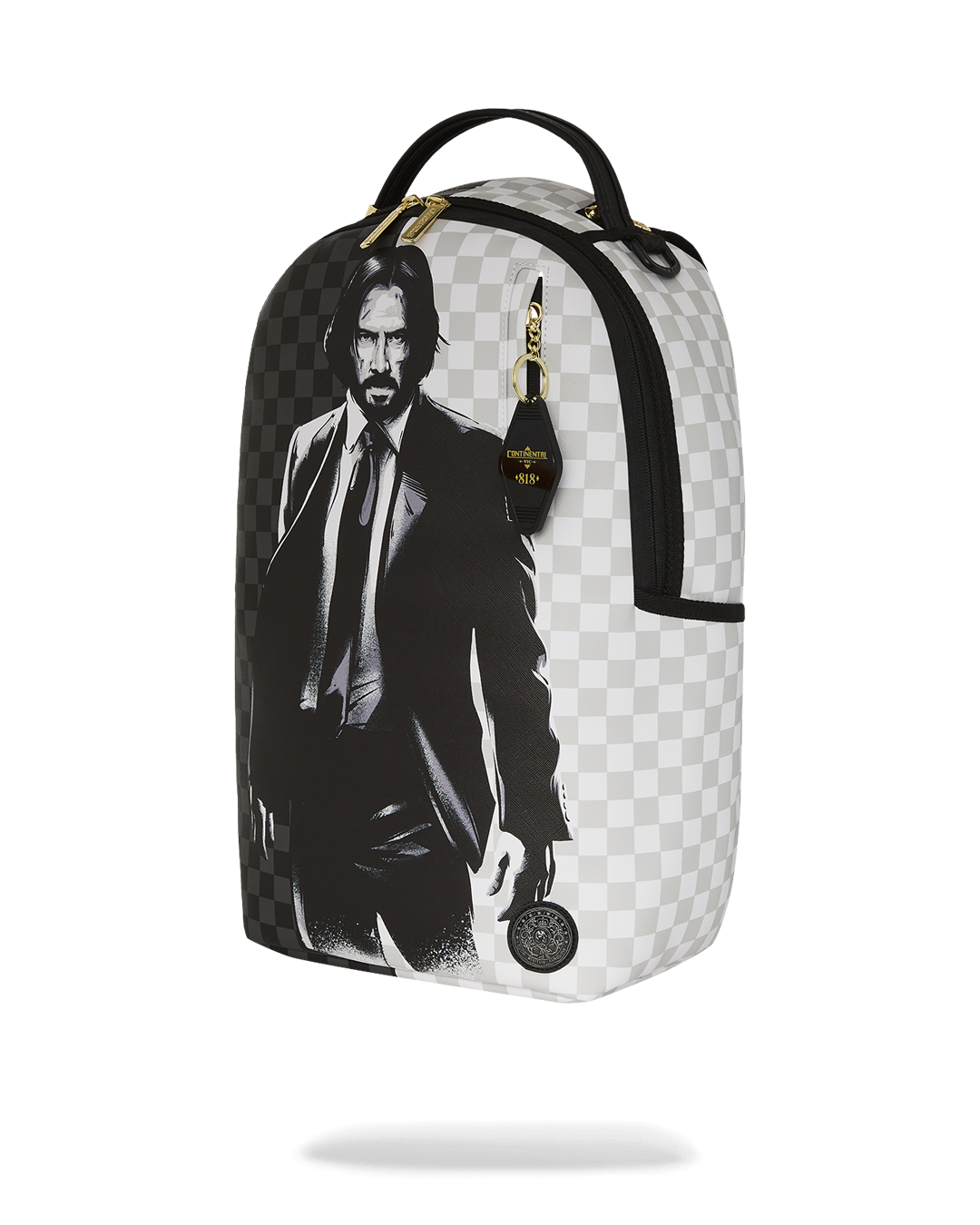 Side view of ergonomic backpack with adjustable straps and mesh padding