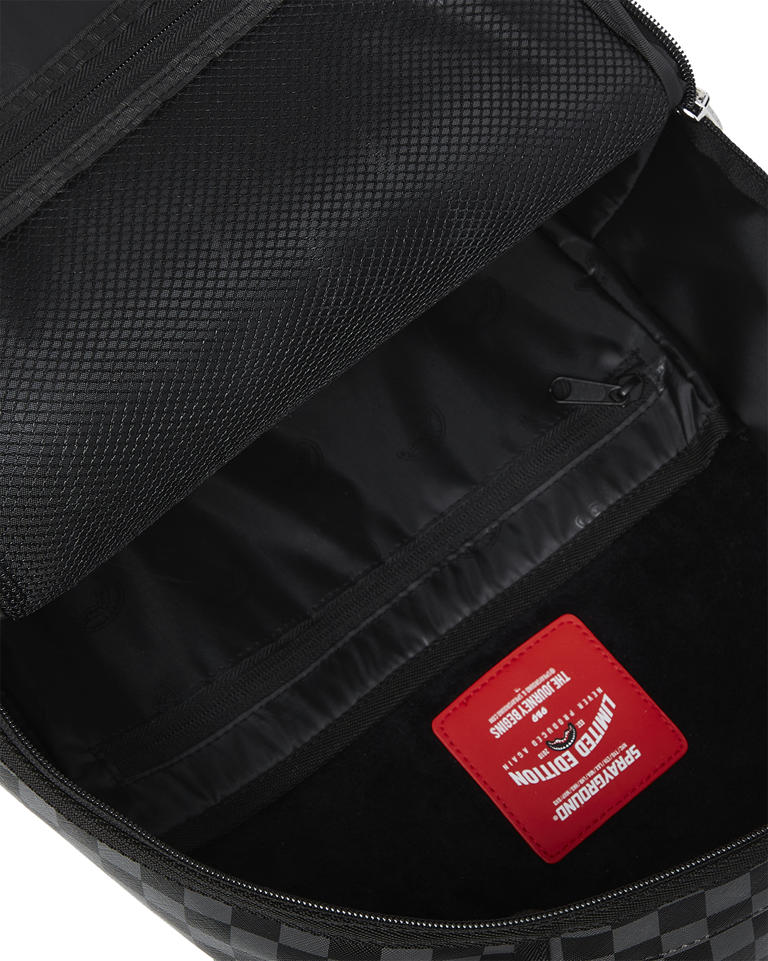 Faux leather laptop backpack with ergonomic back padding and adjustable straps.