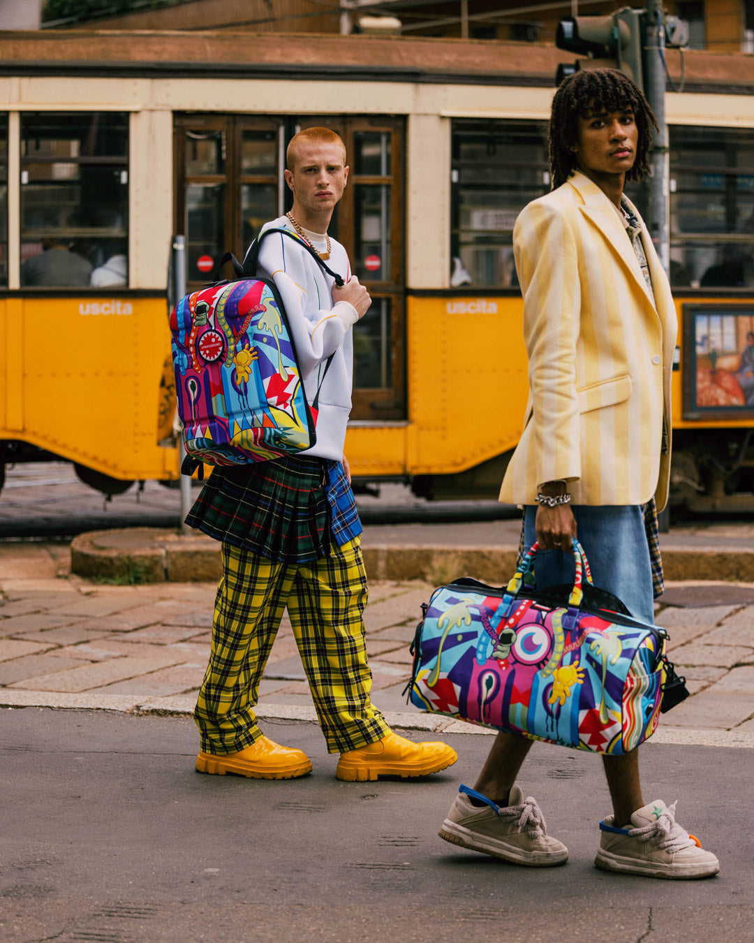 Backpacks interior showing the padded fabric lining and inner pockets