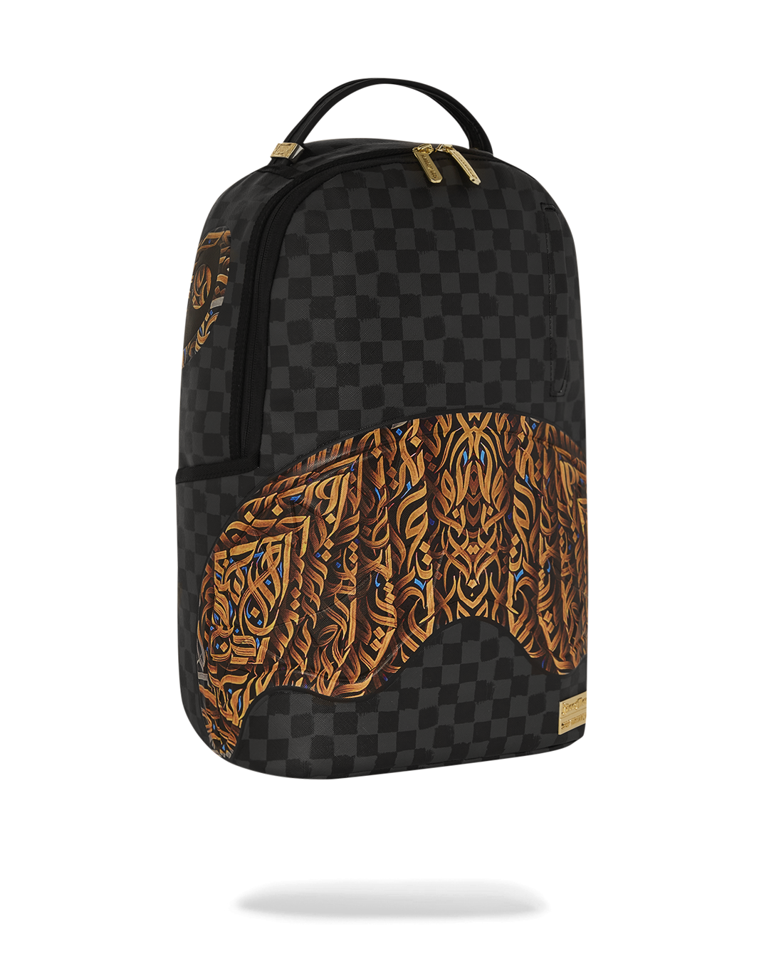 Close-up of the backpacks interior, highlighting the velour laptop compartment and mesh organizer pocket