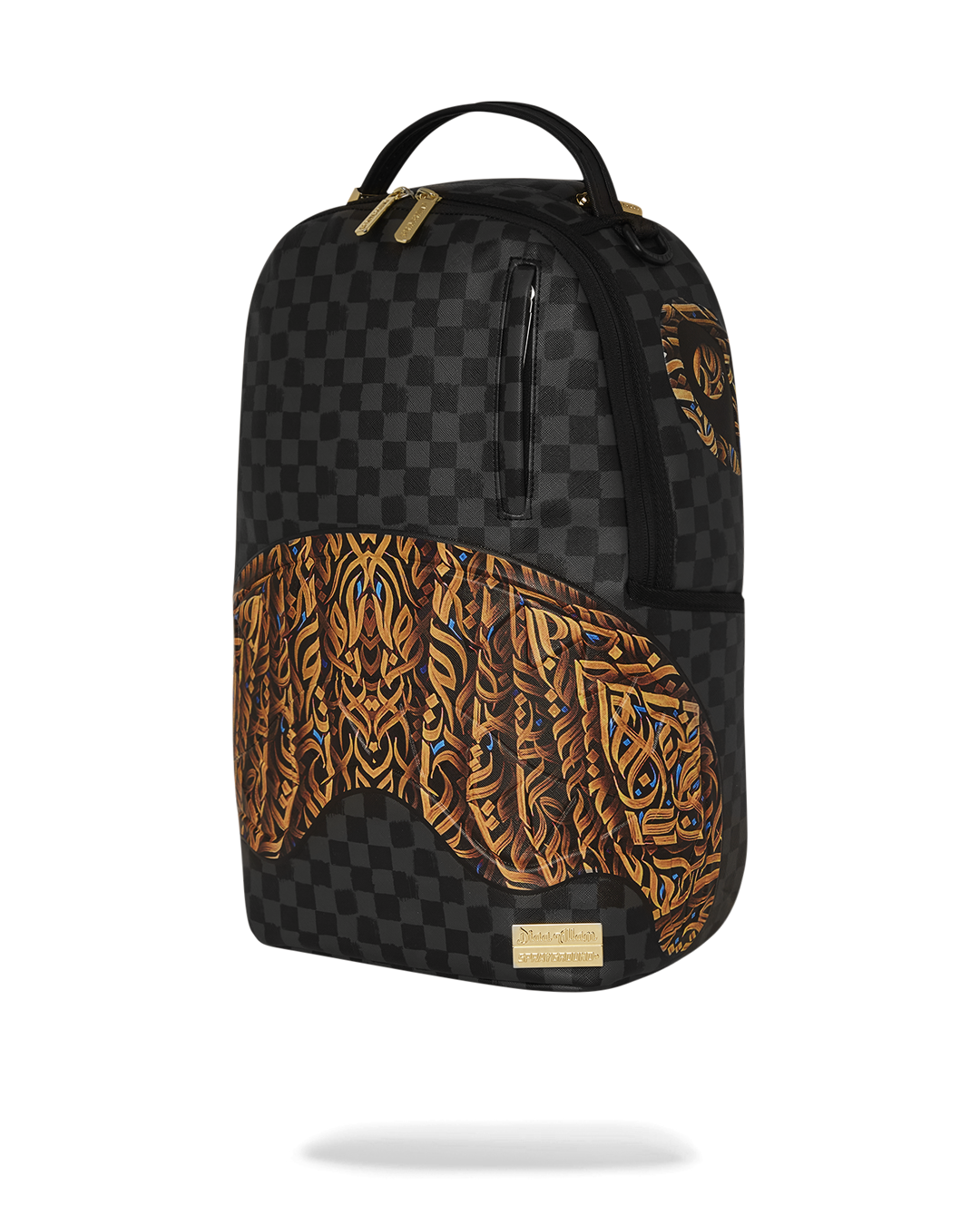 Close-up of the backpacks interior, highlighting the velour laptop compartment and mesh organizer pocket