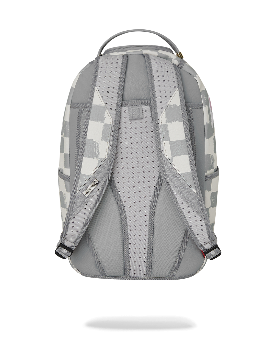 Leather backpack with front zipper pocket and side pockets