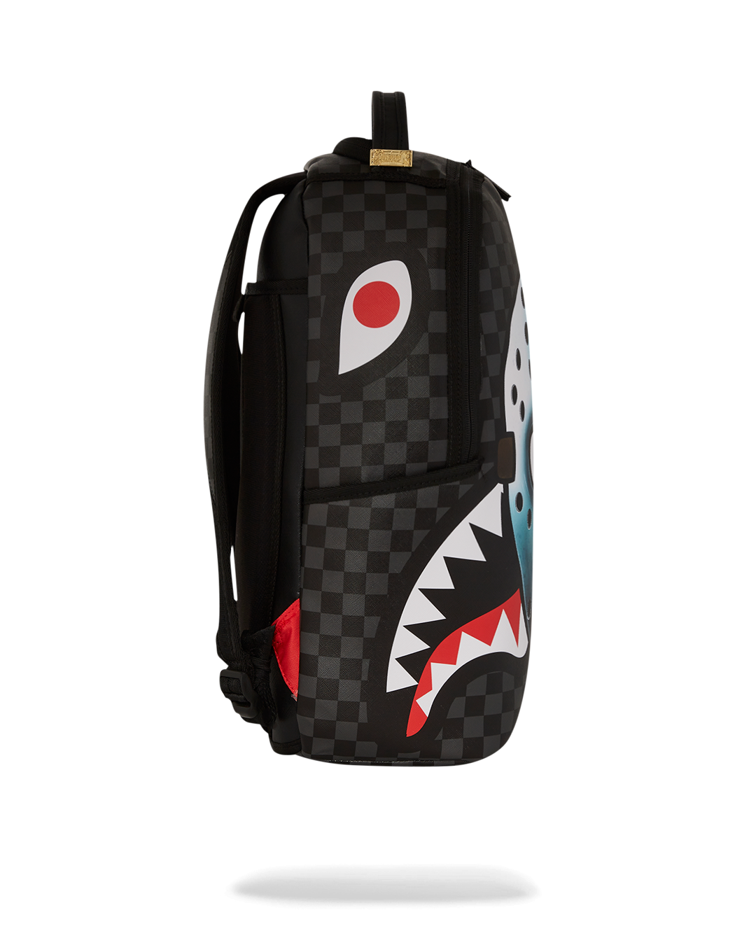 Side angle showing the adjustable straps of the travel backpack for women.