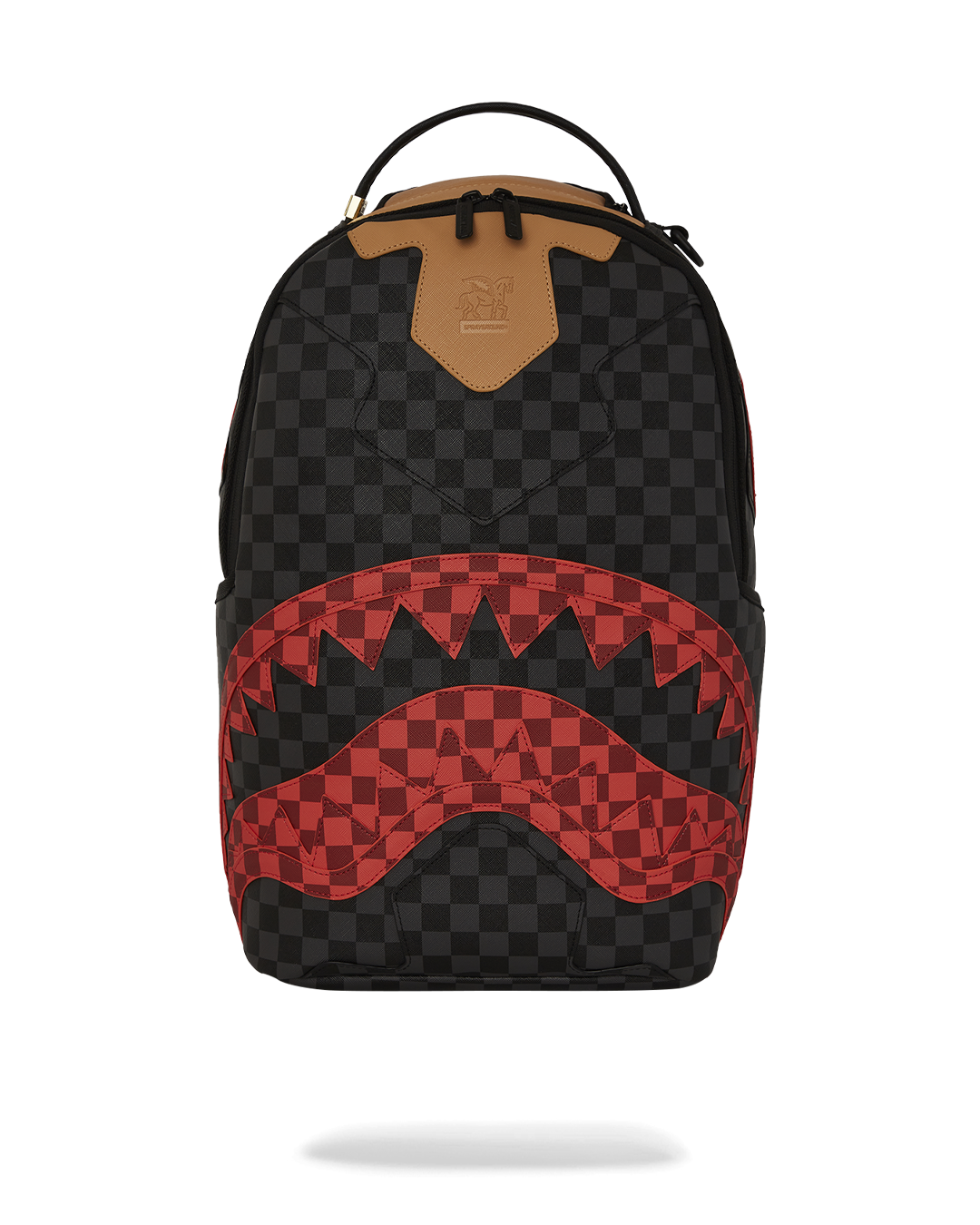 Evil Genius backpack worn crossbody on a city street, showcasing side pockets and adjustable straps.