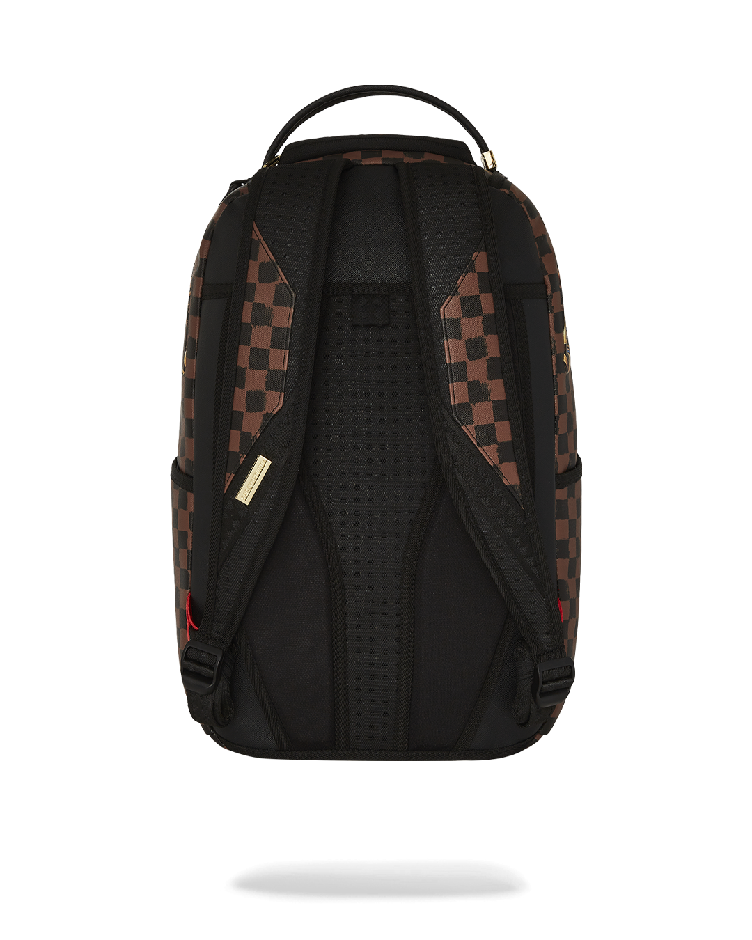Diaa Allam Ehsan luxury backpack with faux leather exterior and gold zippers