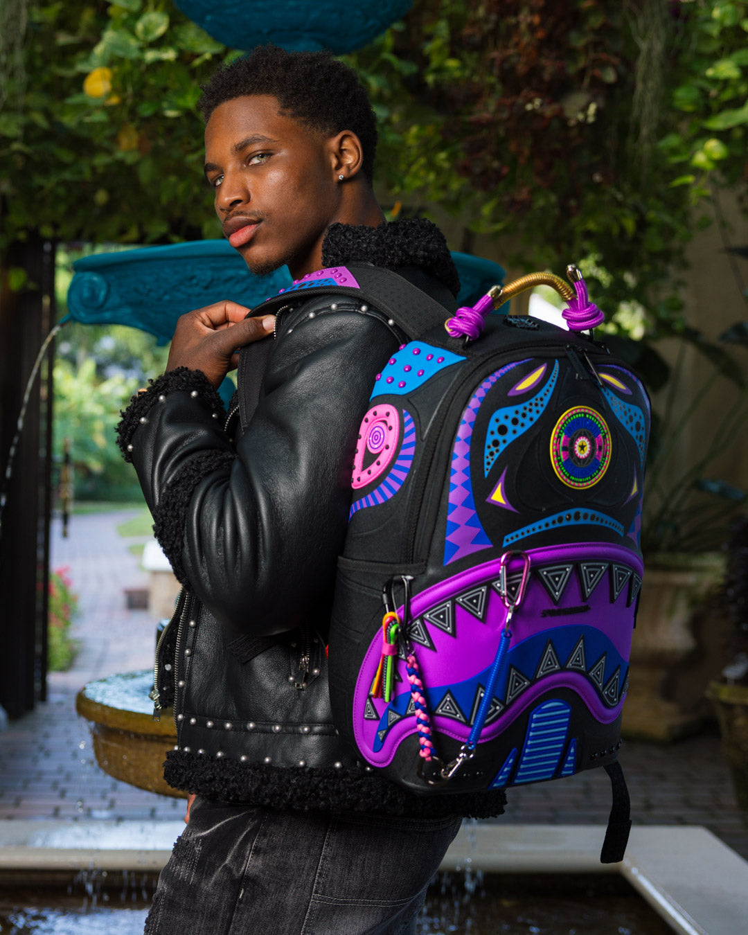 Side profile highlighting the ergonomic design and adjustable straps