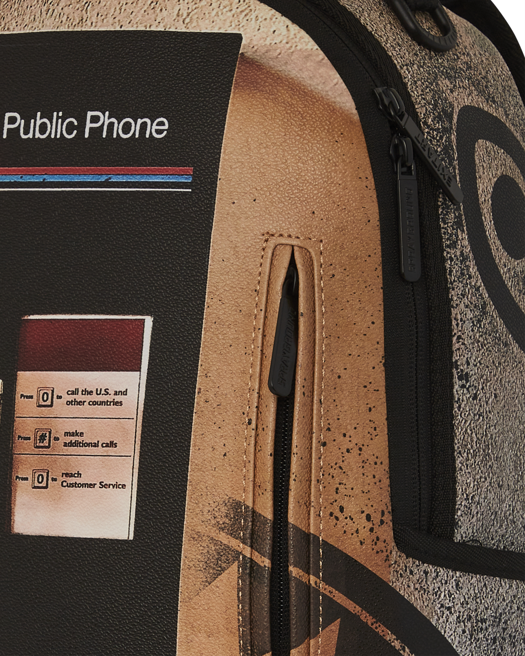 Side angle of the designer backpack highlighting adjustable straps.