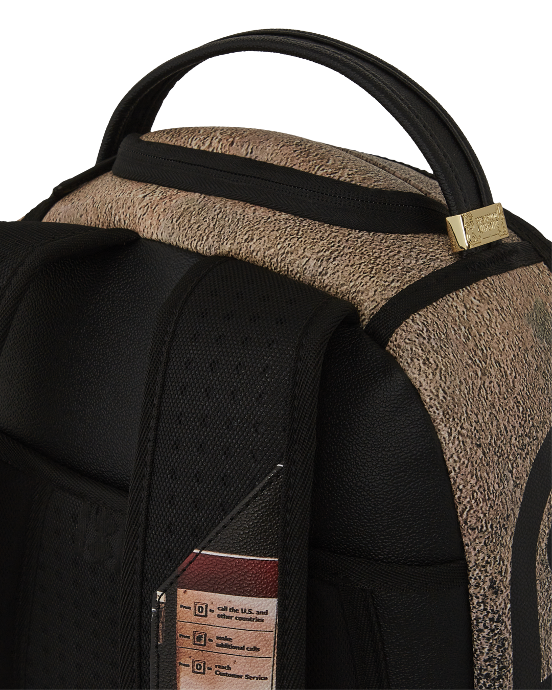 Interior view of the backpack featuring the laptop compartment.
