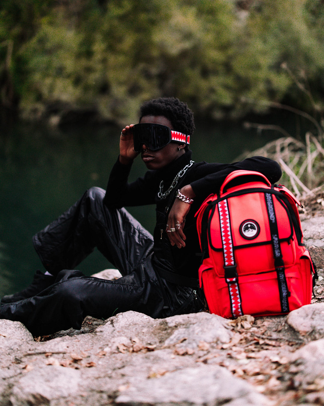 Backpack worn over shoulders for urban and outdoor use