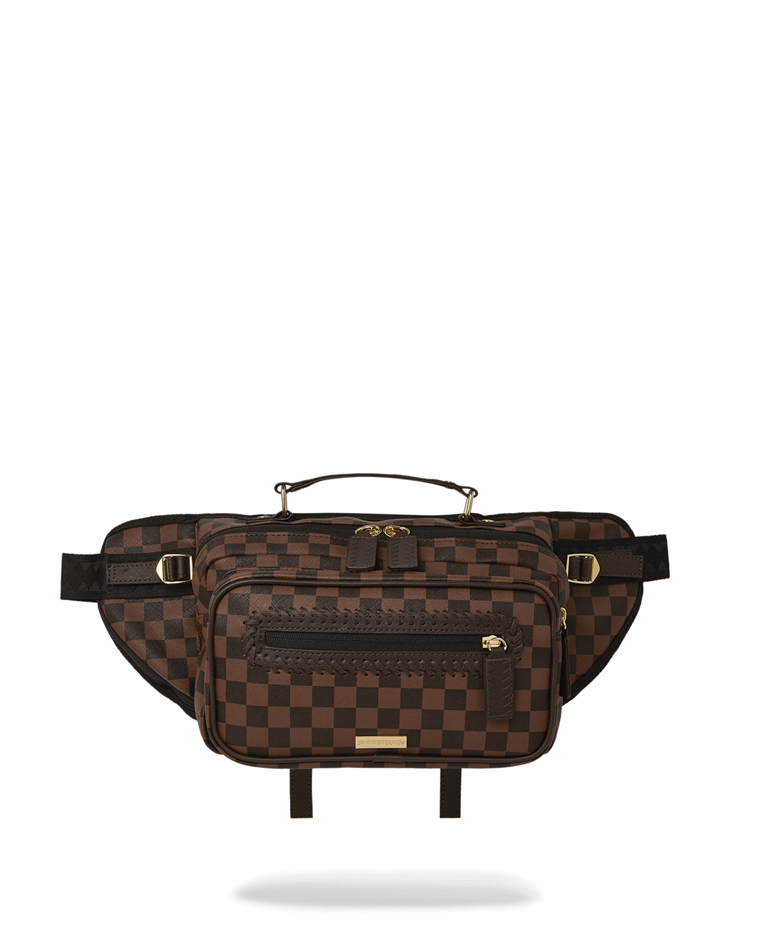 Front view of the Parisian Adventure Leather Crossbody Bag on a city street.