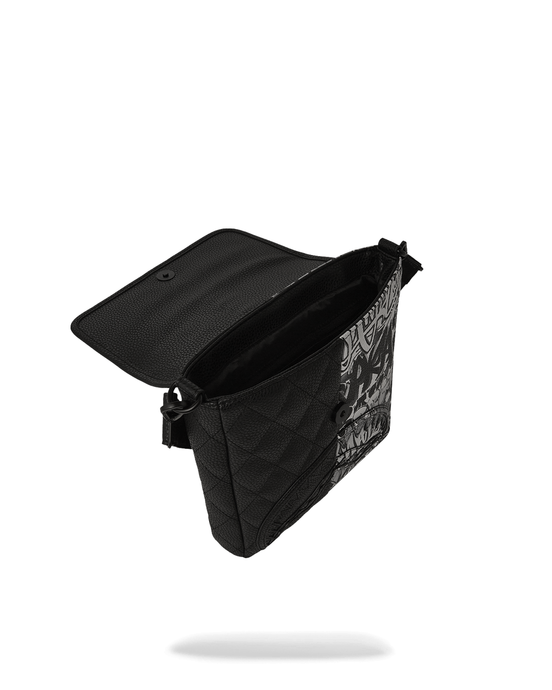 Dark Wave messenger bag worn crossbody in an urban setting