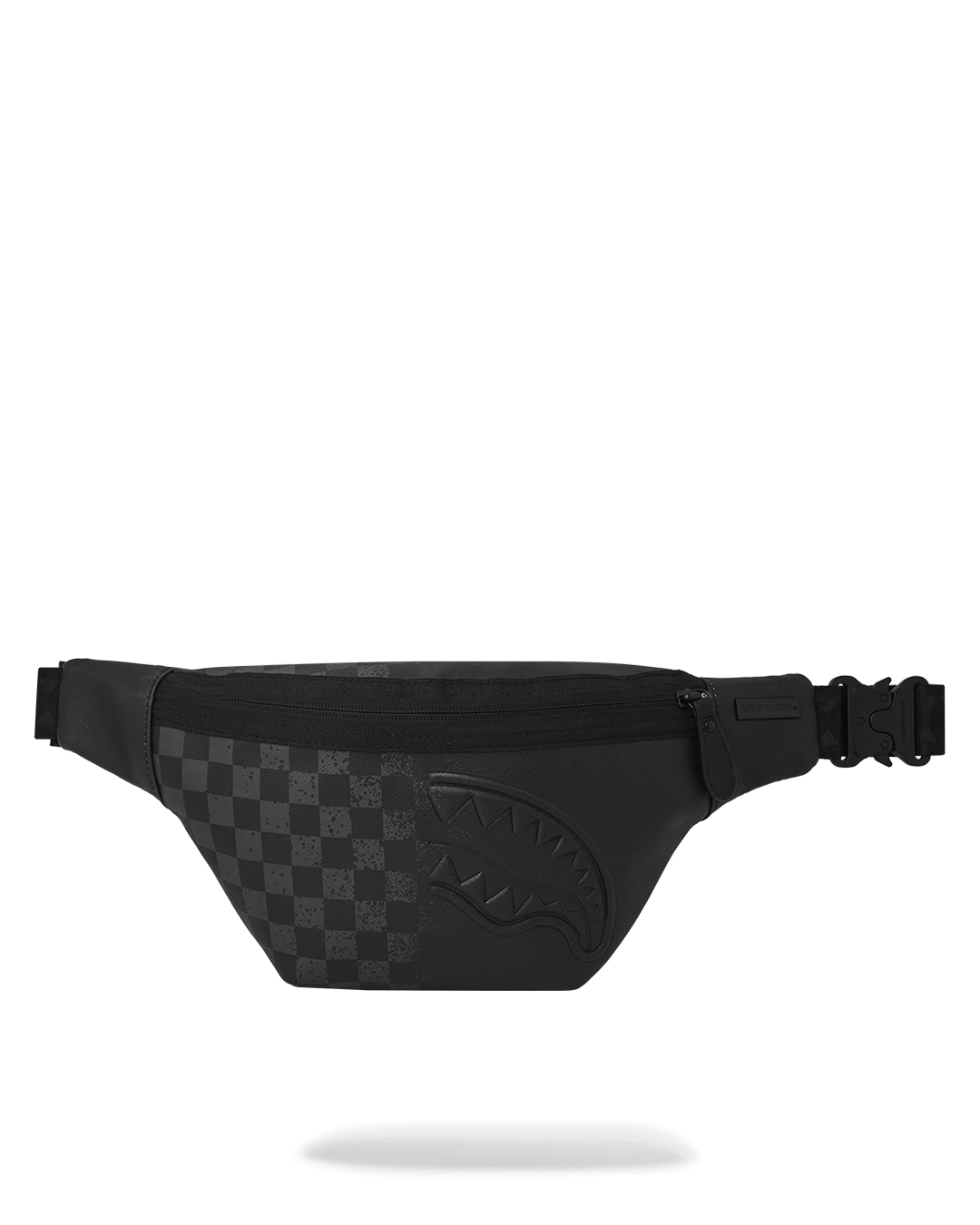 NIGHTSHARKS crossbody bag showcasing adjustable strap and vibrant zip pocket.