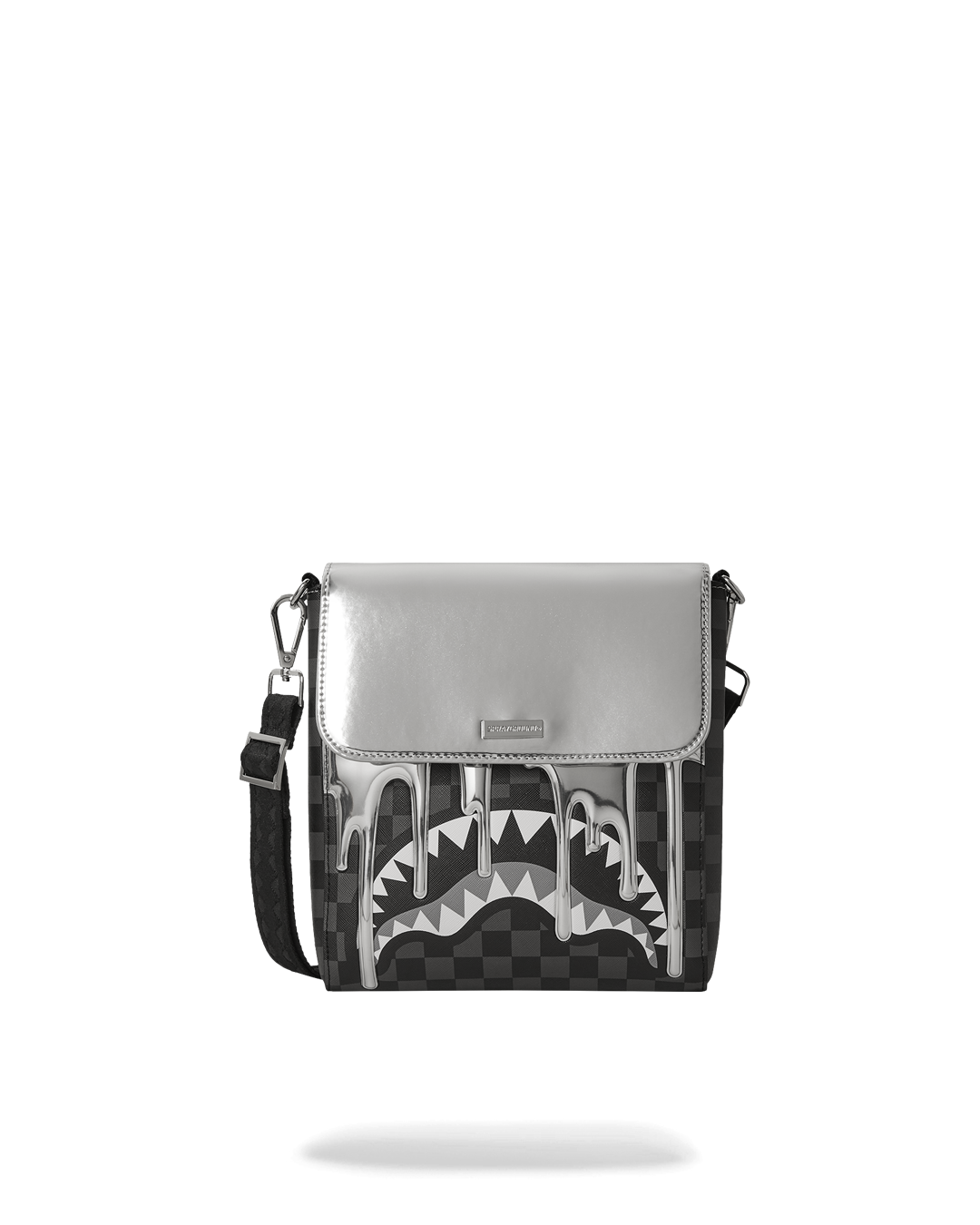 Ghost Drip messenger bag worn crossbody, showcasing its minimalist design