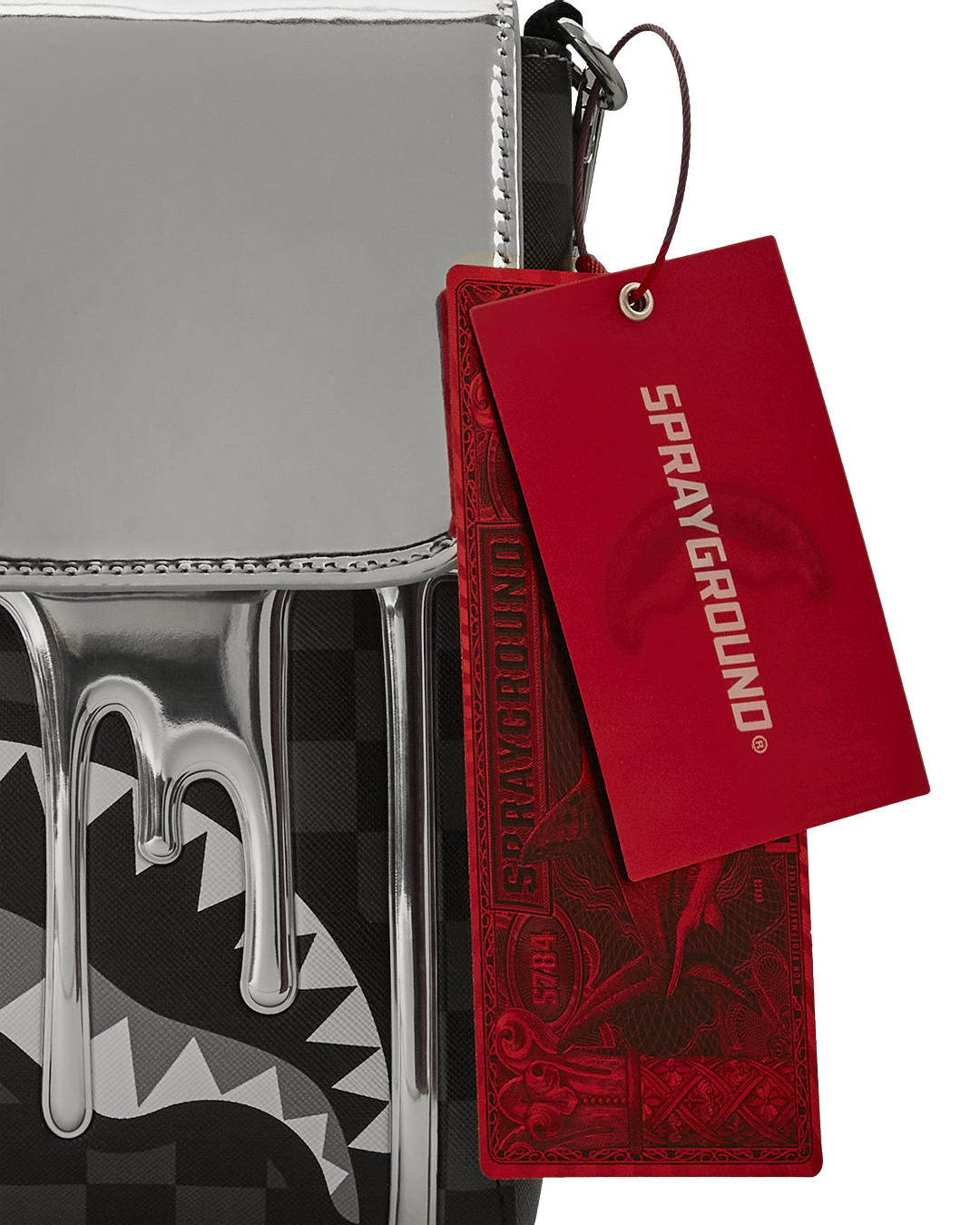Ghost Drip messenger bag worn crossbody, showcasing its minimalist design