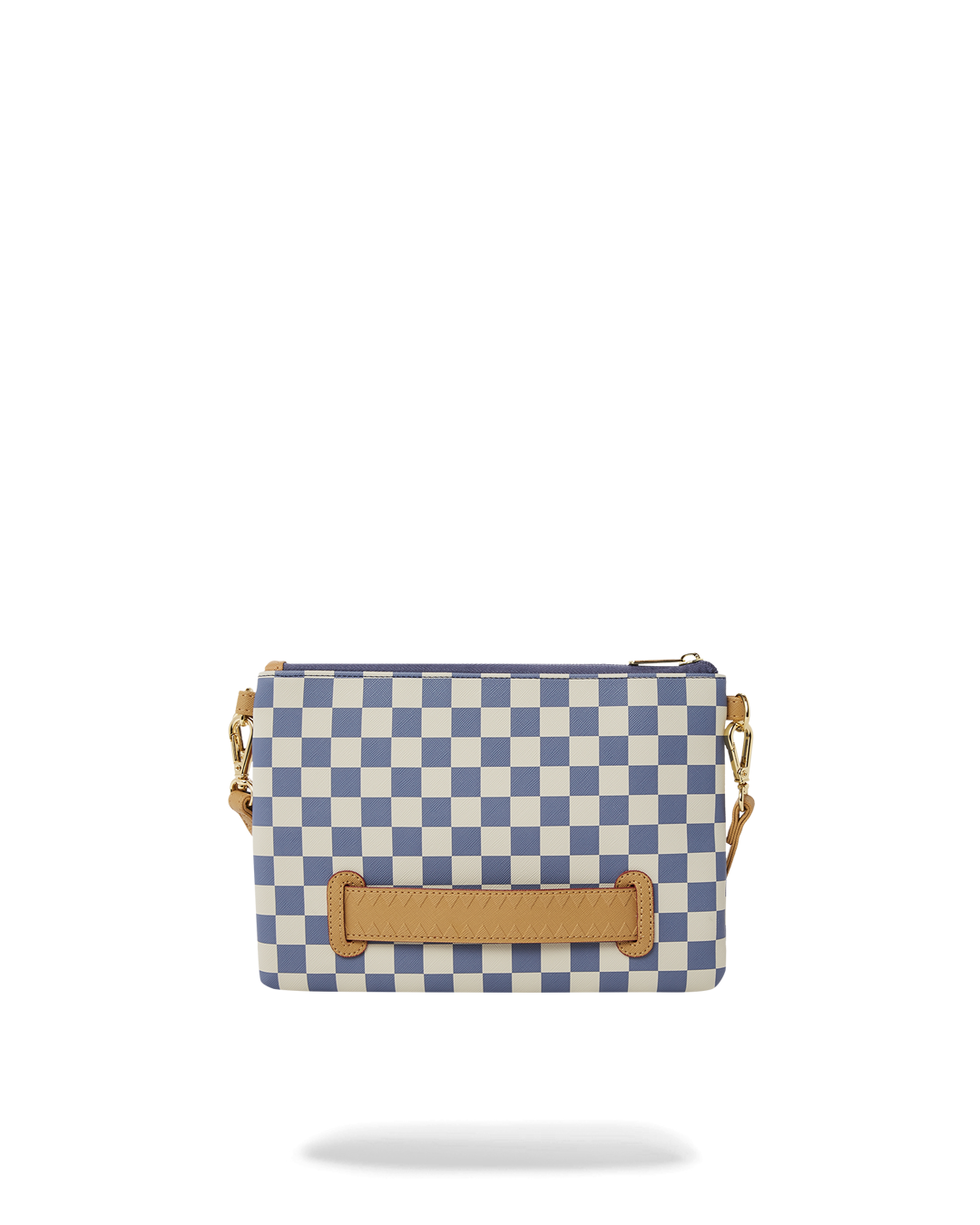 The bag being worn as a wristlet, showcasing its versatility