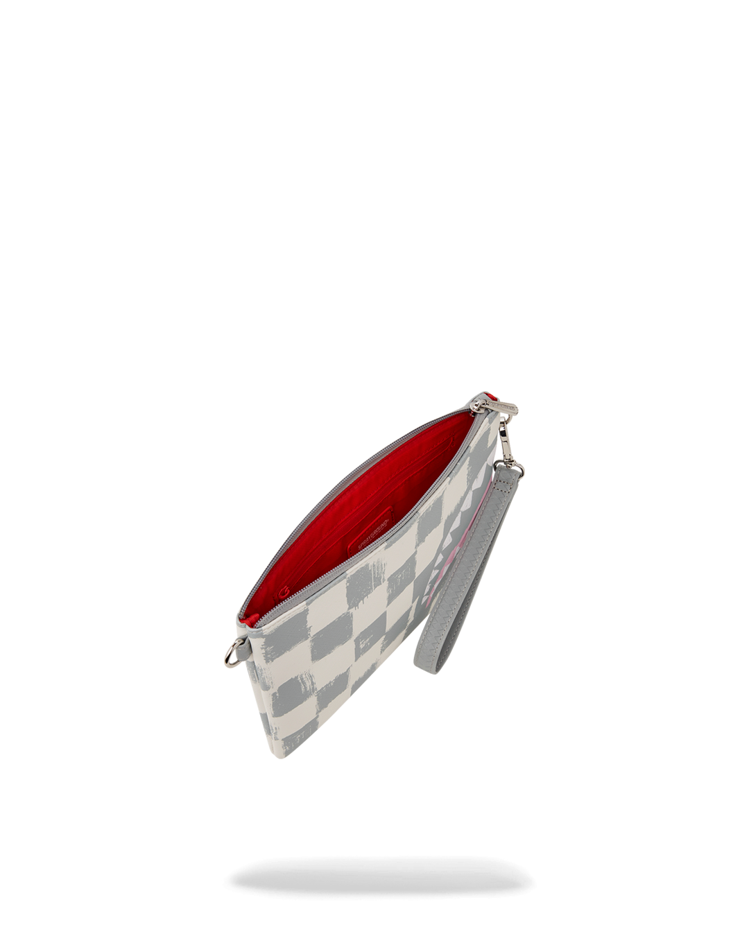 Elegant Vanquish clutch bag with removable wristlet strap and front handle, ideal for evening events