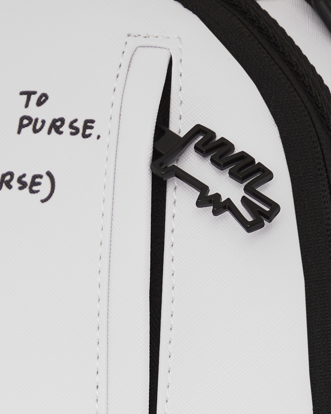 Side profile of art backpack with adjustable straps and water-resistant fabric