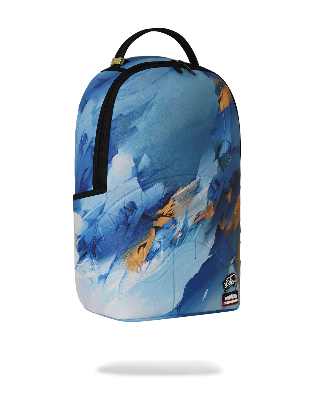 Side angle of the backpack highlighting the ergonomic mesh back padding and adjustable straps.