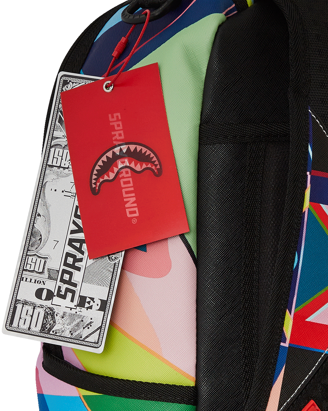 Front view of Wynwood Walls Urban Art Backpack showcasing street art design.