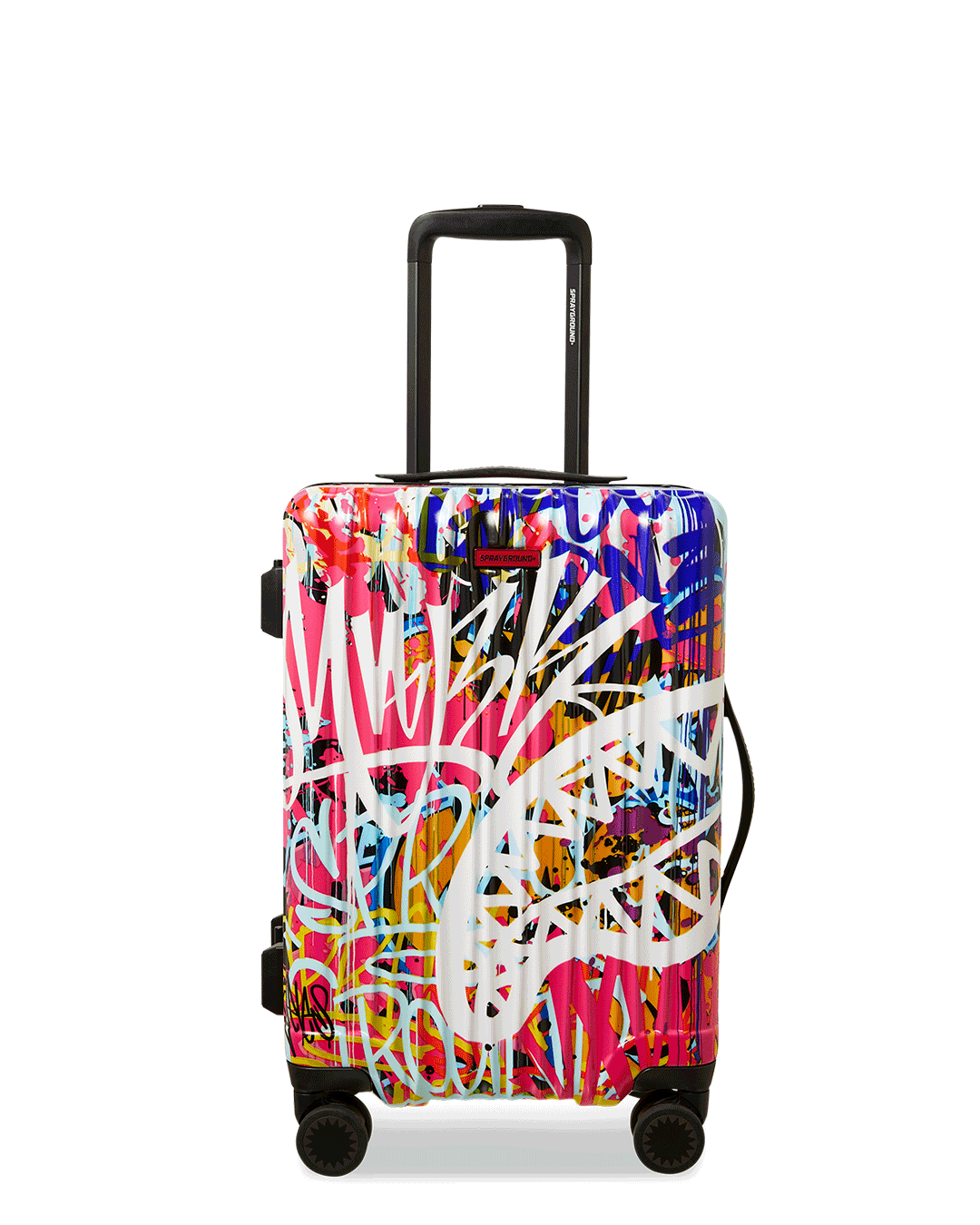 Hard shell carry-on luggage with spinner wheels and TSA locks, ideal for city travelers