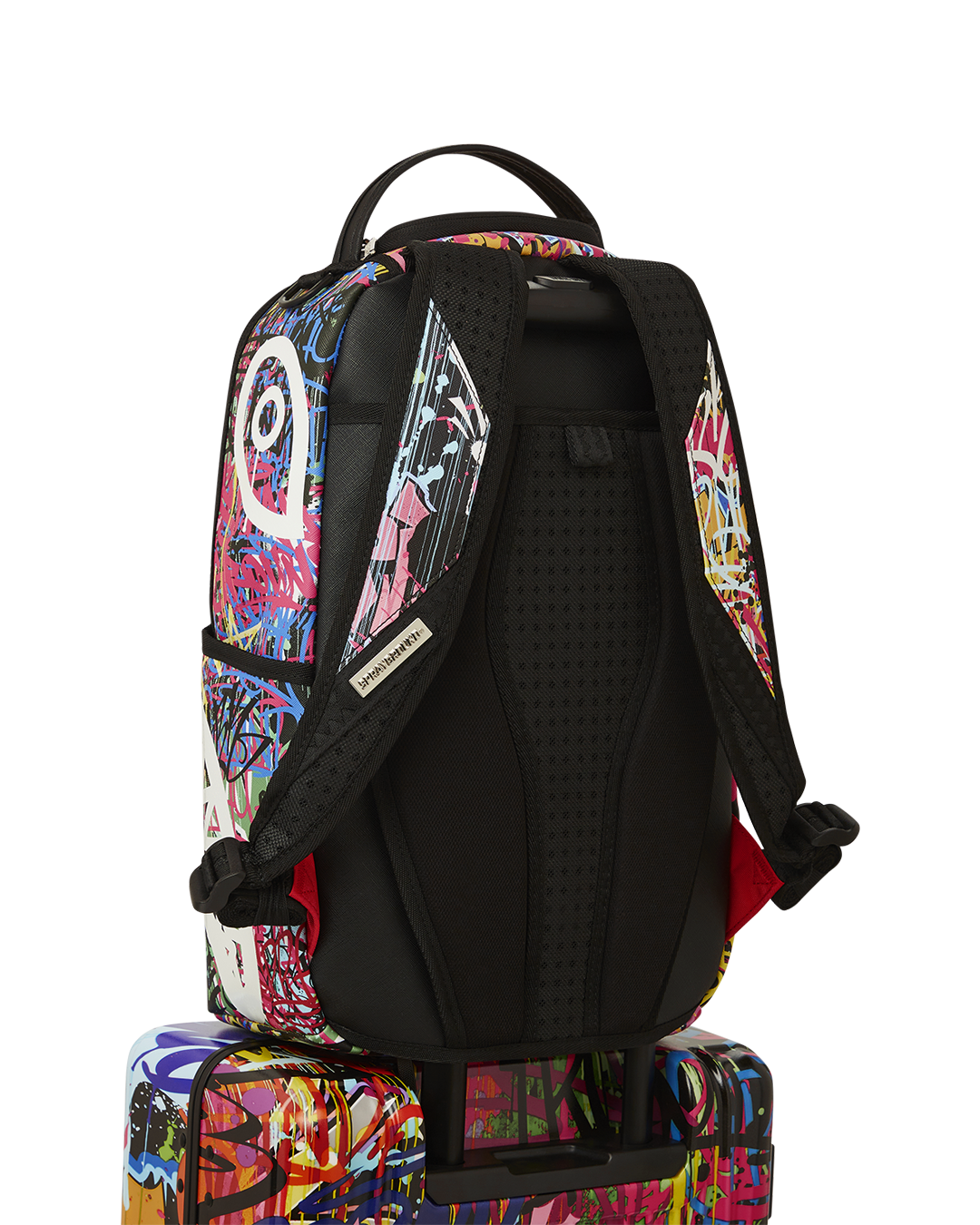 Interior of the durable travel suitcase with organized pockets and compression straps