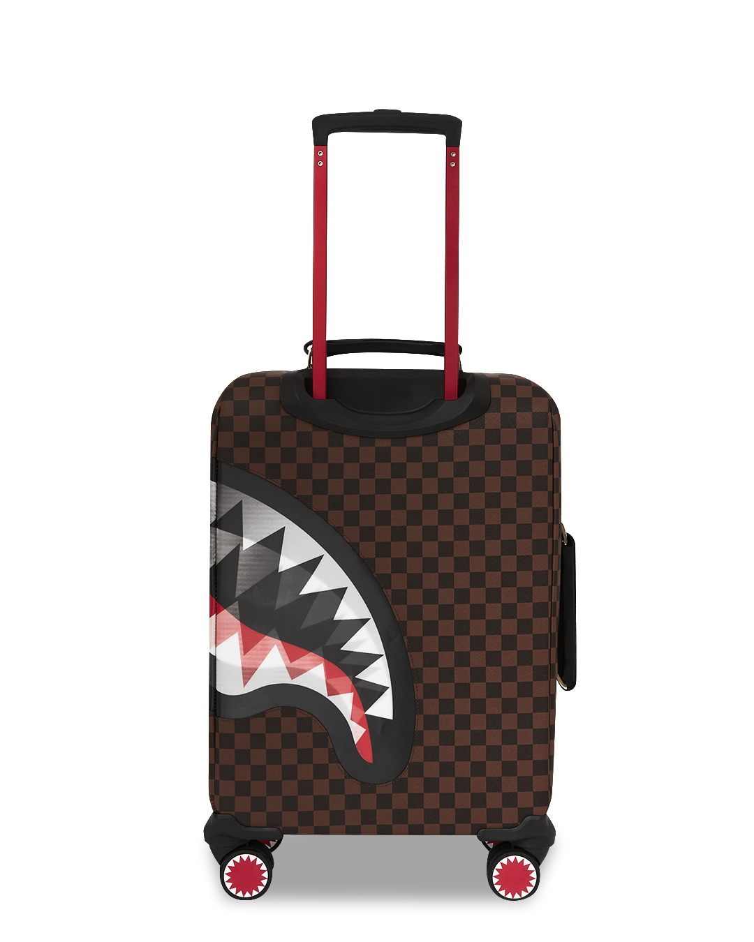 Interior of the soft shell luggage, featuring multiple pockets and compartments for organization.