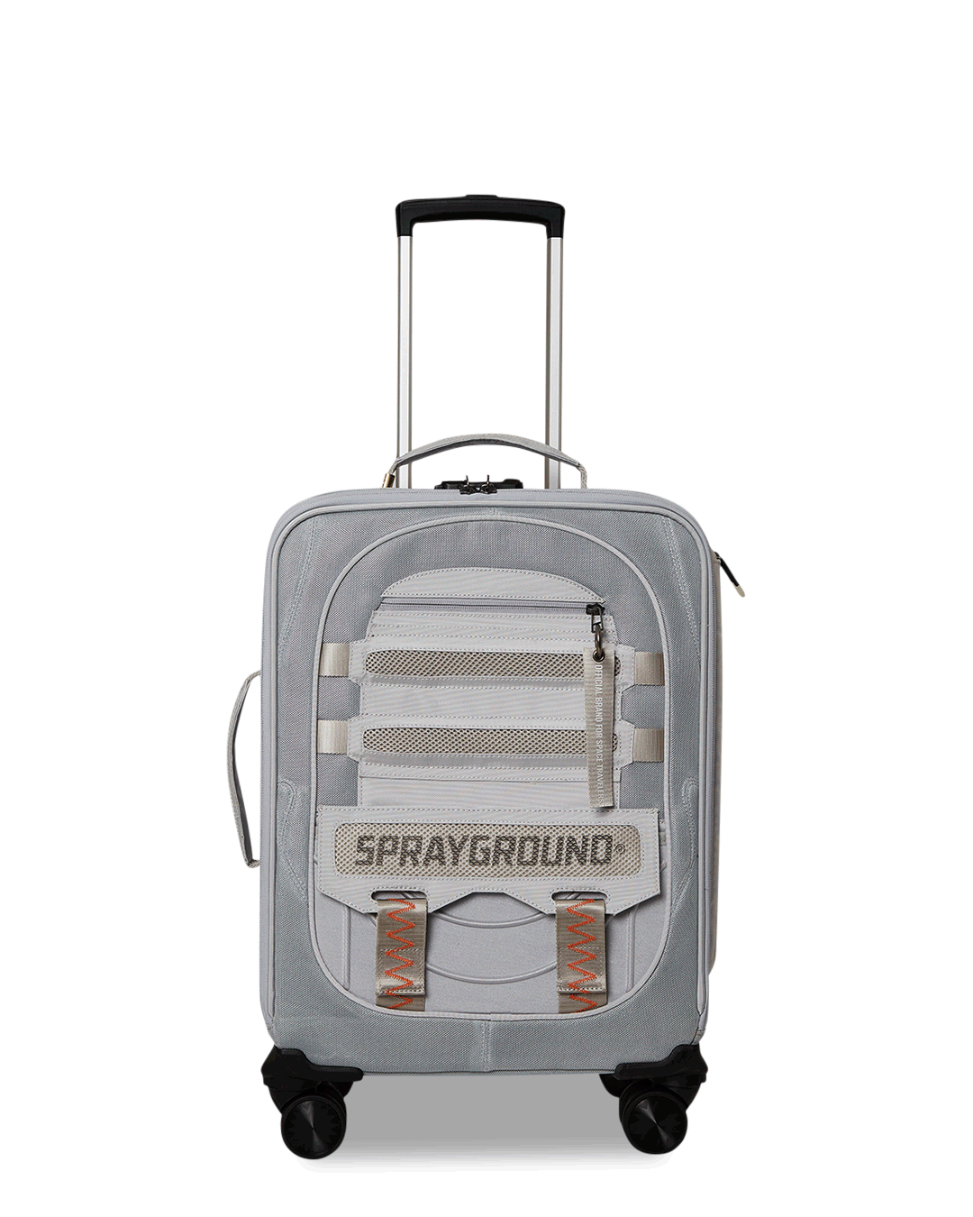 Proximo Special Ops hard shell carry-on luggage exterior with YKK zipper frame and faux leather handles