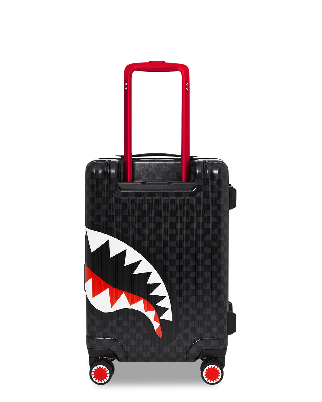 Interior of Sharknautics Carry-On Luggage, featuring multiple pockets and compression straps for organization.