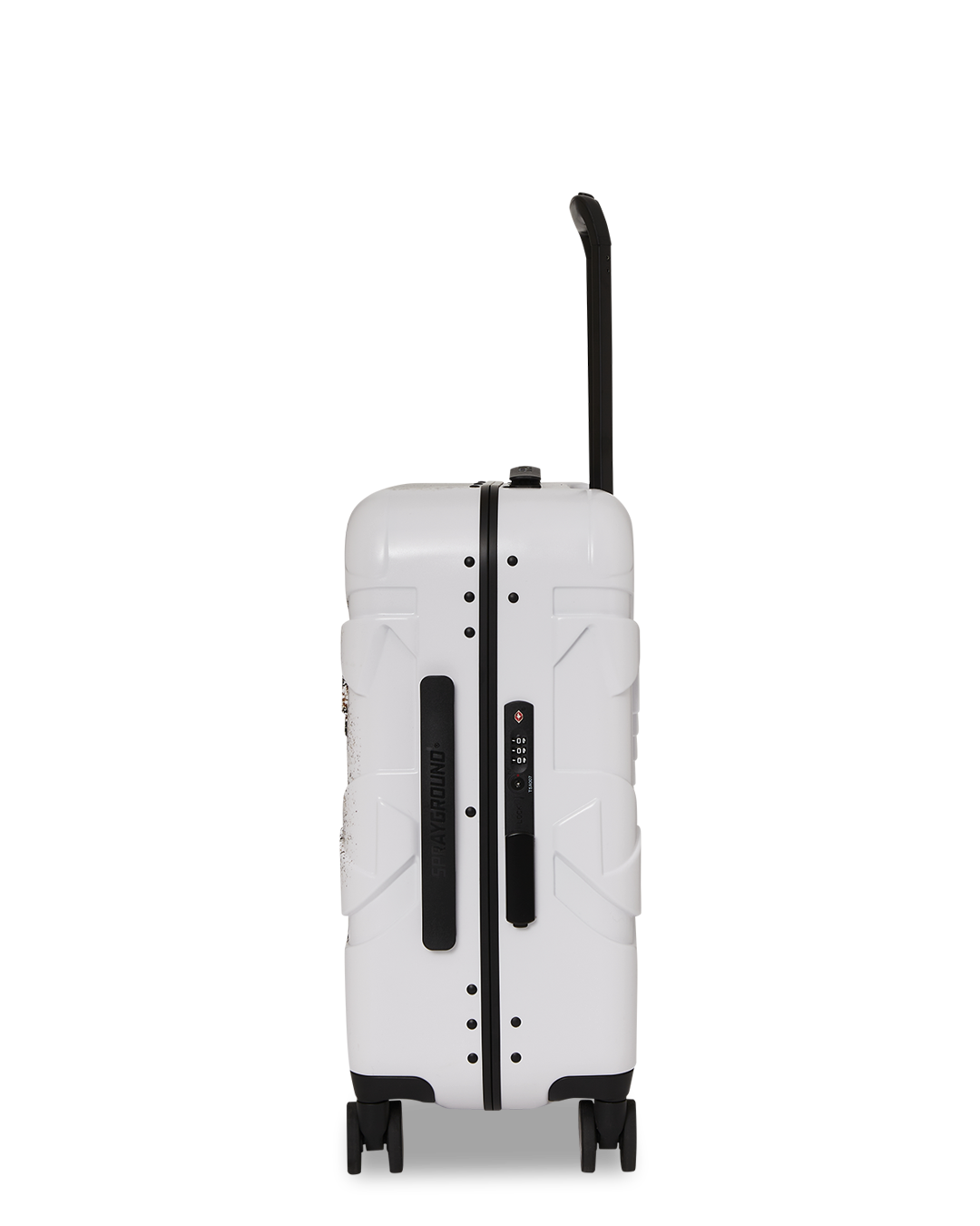Sharkitecture carry-on luggage with 100% Polycarbonate shell and multiple interior pockets