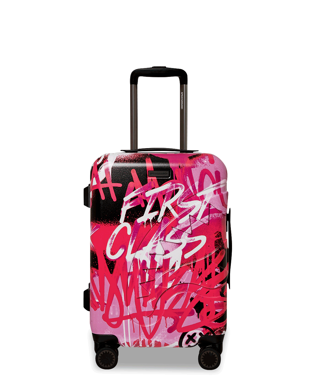 Polycarbonate spinner luggage with shark sculpture exterior for stylish travel