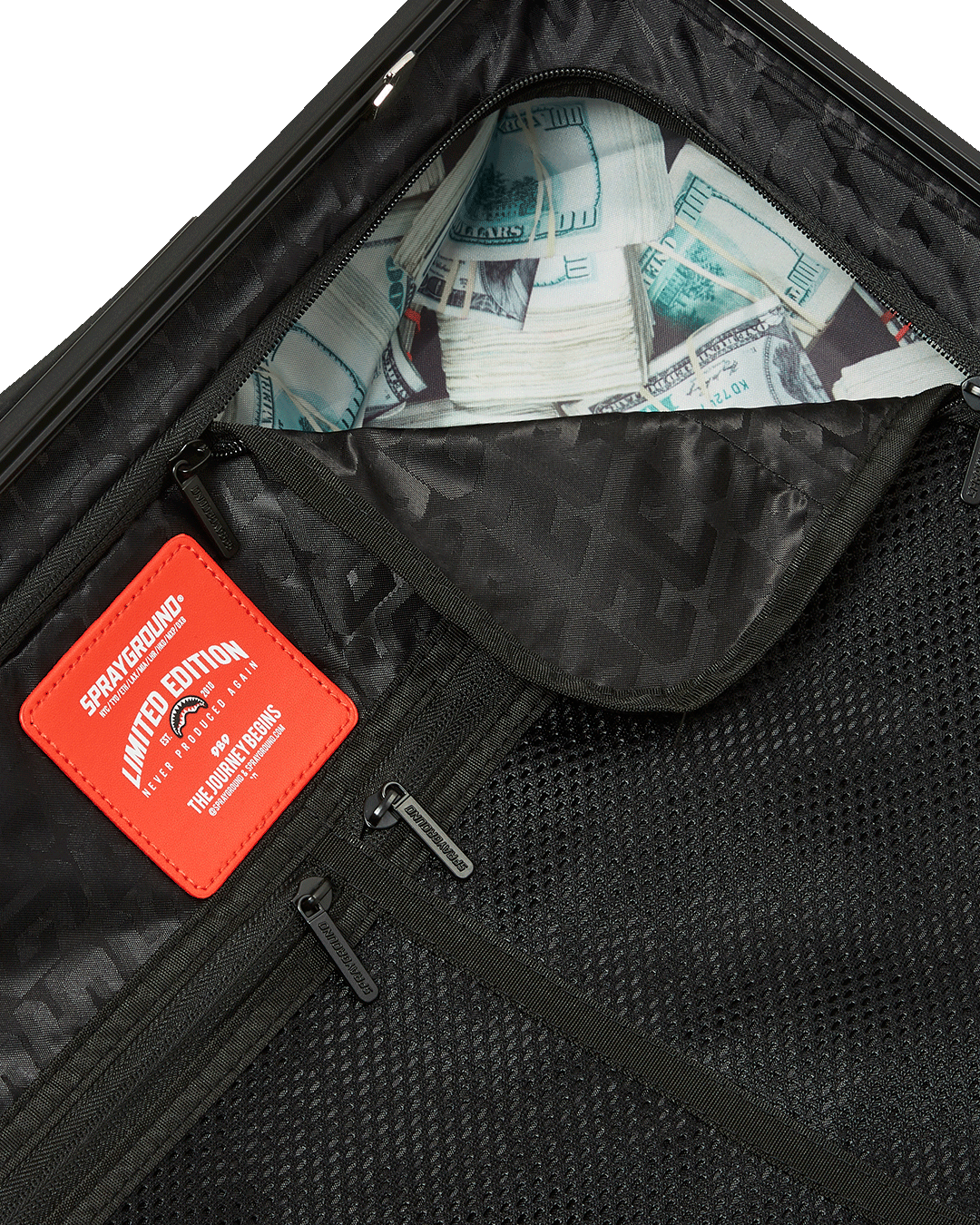 Interior view of the carry-on with multiple organization pockets