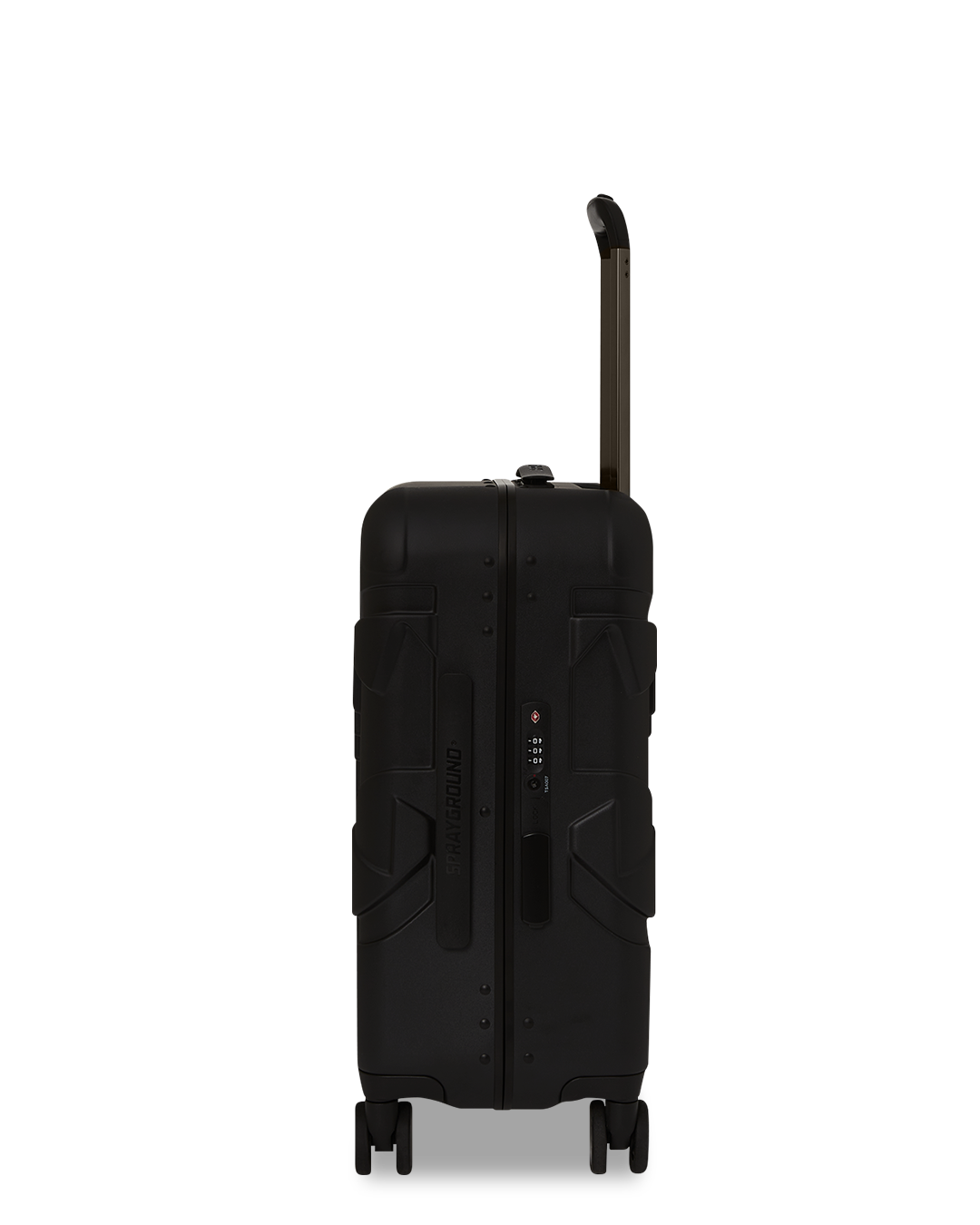 Polycarbonate carry-on luggage with TSA locks and spinner wheels, suitable for frequent travelers.