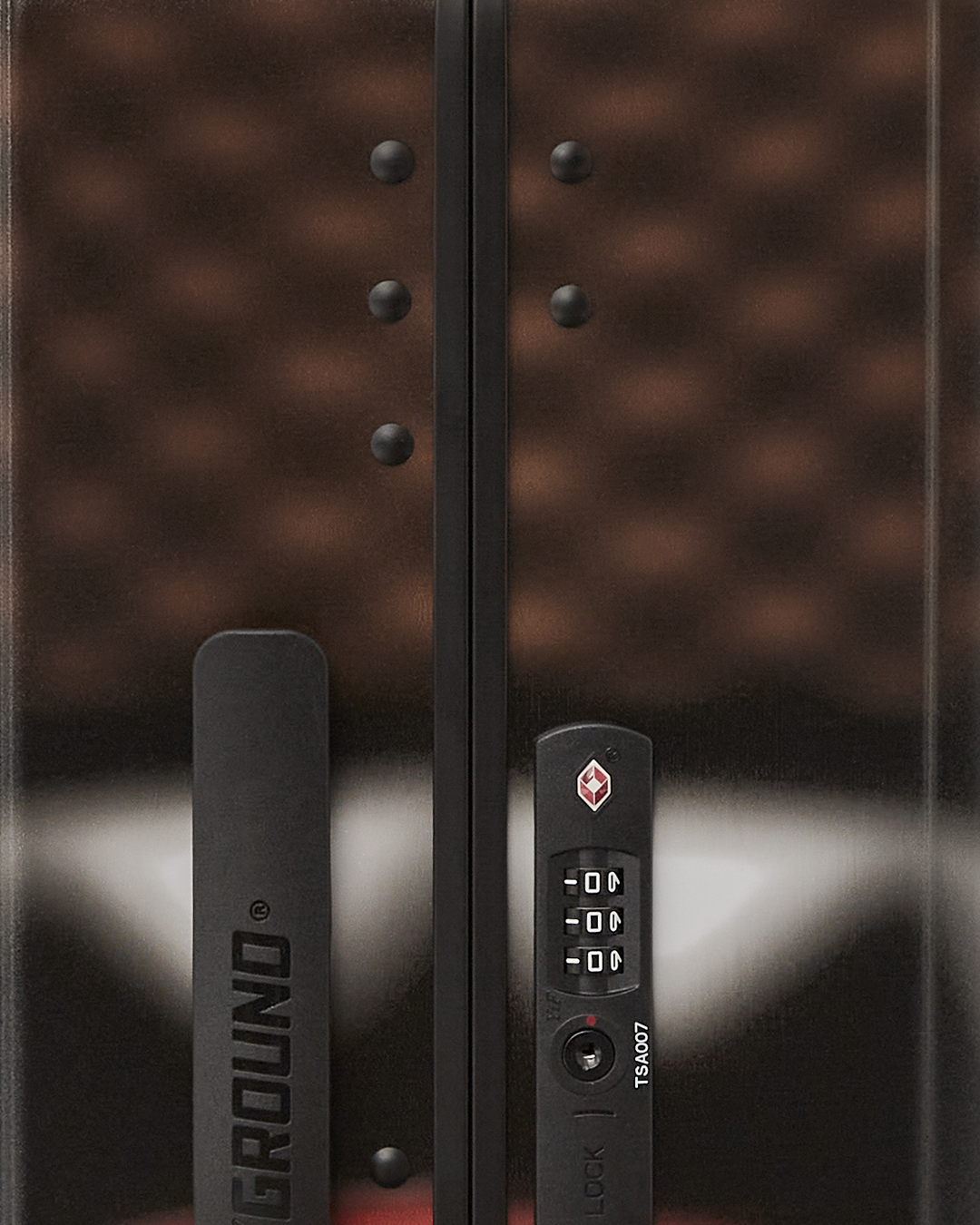 Interior of carry-on luggage showing organization pockets and compression straps