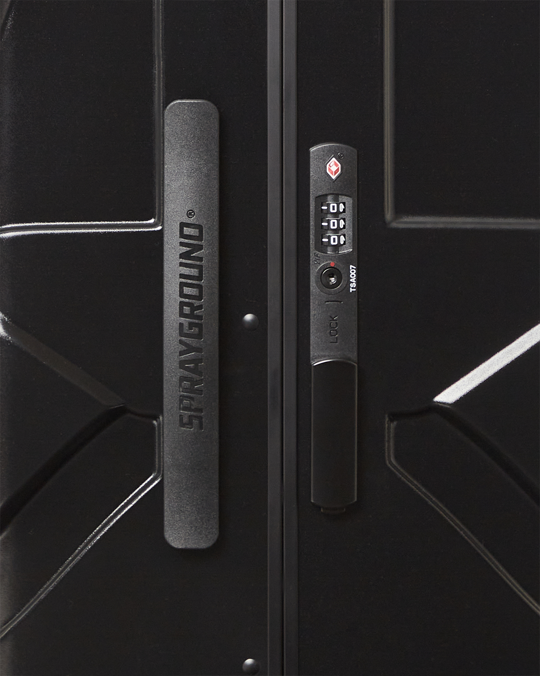 Full view of the lightweight suitcase with spinner wheels in an airport setting