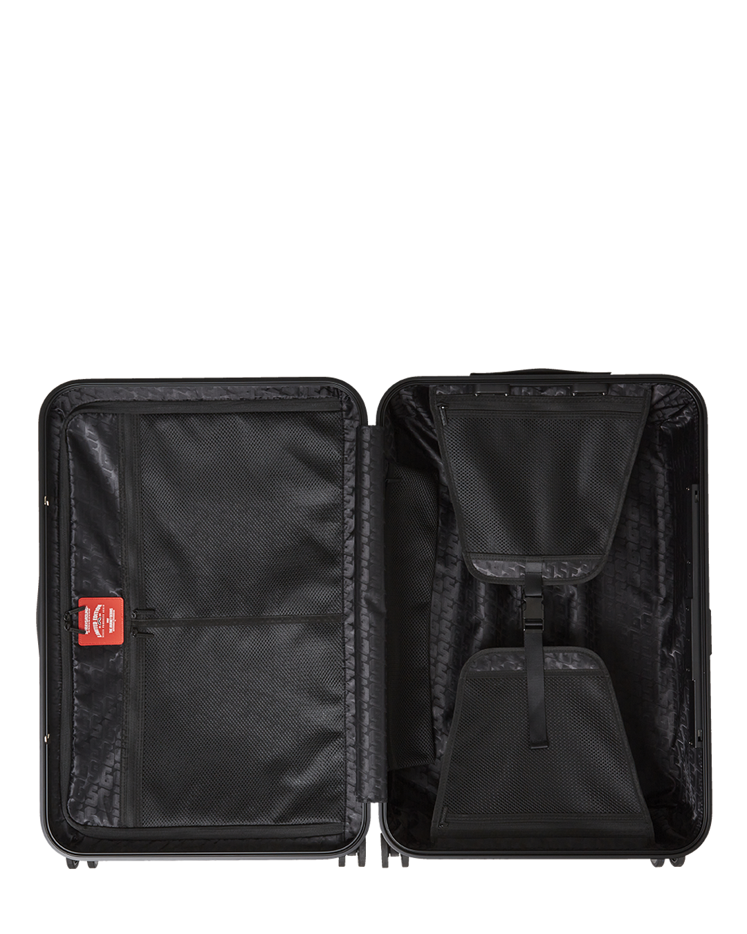 Interior view showing multiple compartments and organized packing space