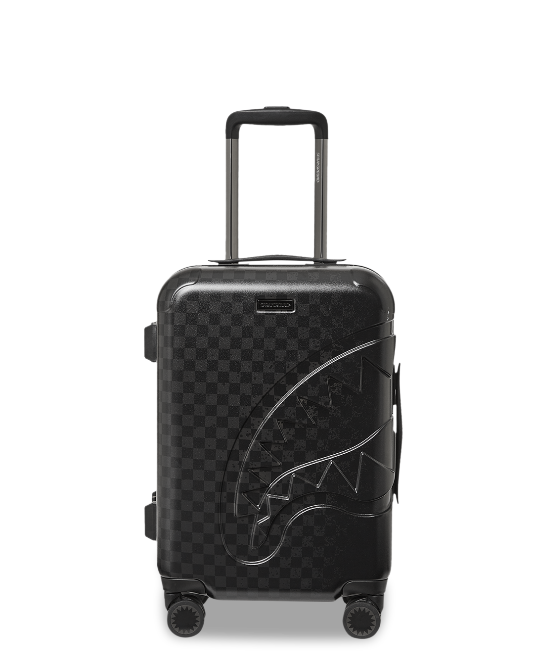 Nightsharks luggage in use, rolling effortlessly with dual spinner wheels at an airport terminal.