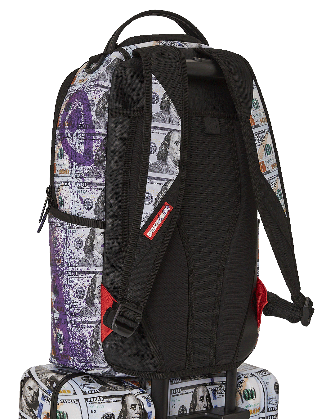 Billions in the Bank hardshell carry-on luggage with a sleek, modern design and patented shark sculpture.