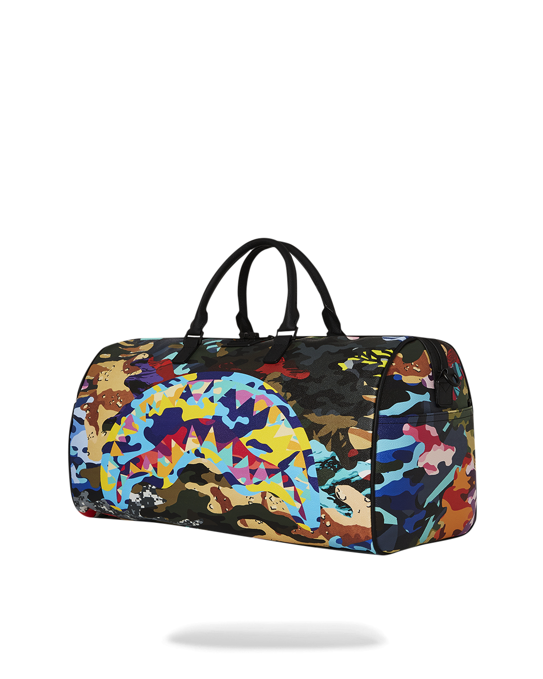 Open interior of duffle bag with spacious compartments