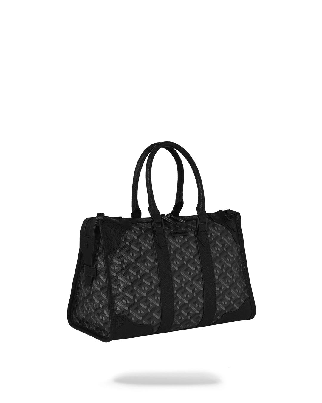 Close-up of the mini duffles interior pockets and zip pocket