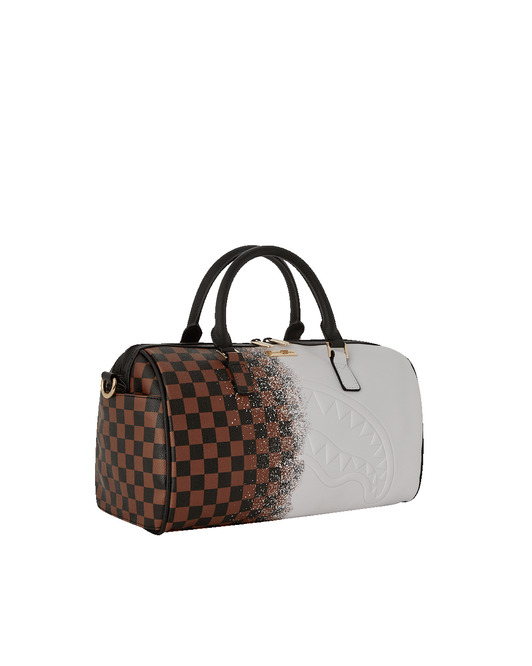 Interior view of the mini duffle bag showing pockets