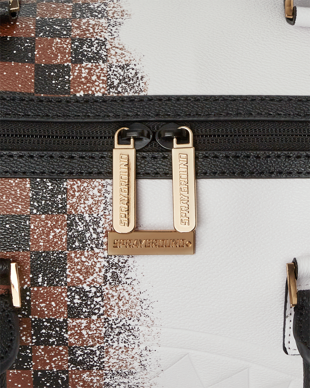 Faux Leather Mini Duffle Bag being used as a crossbody bag