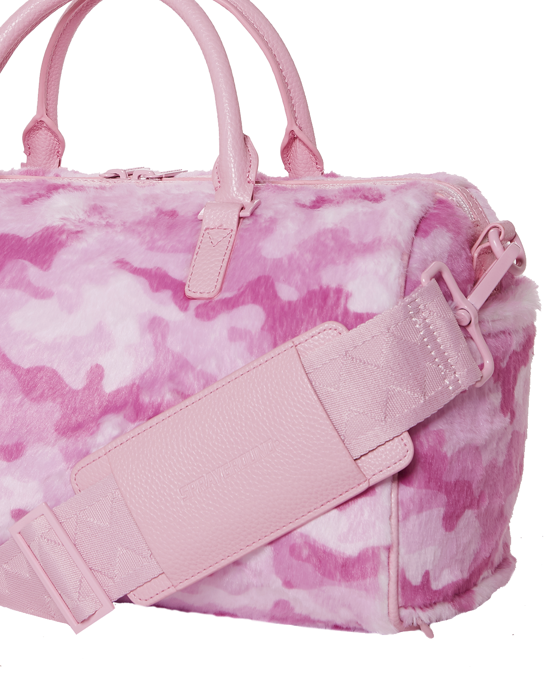 Furrrocious mini duffle styled as a crossbody bag for travel or daily use