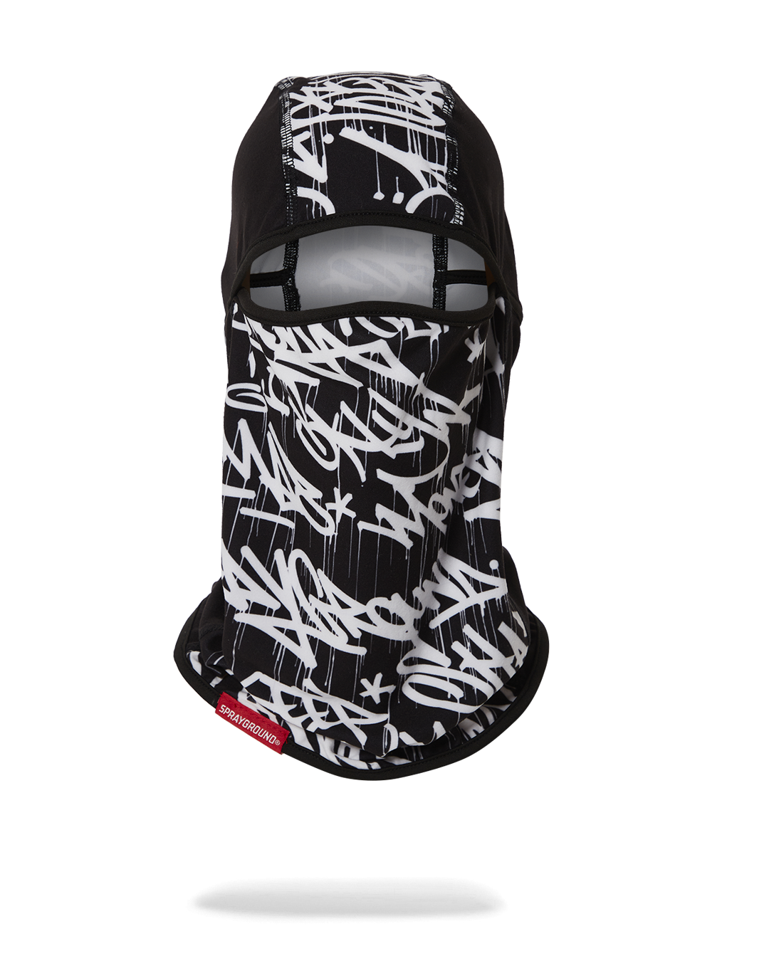 Front view of ski mask in midnight black, perfect winter mask for men