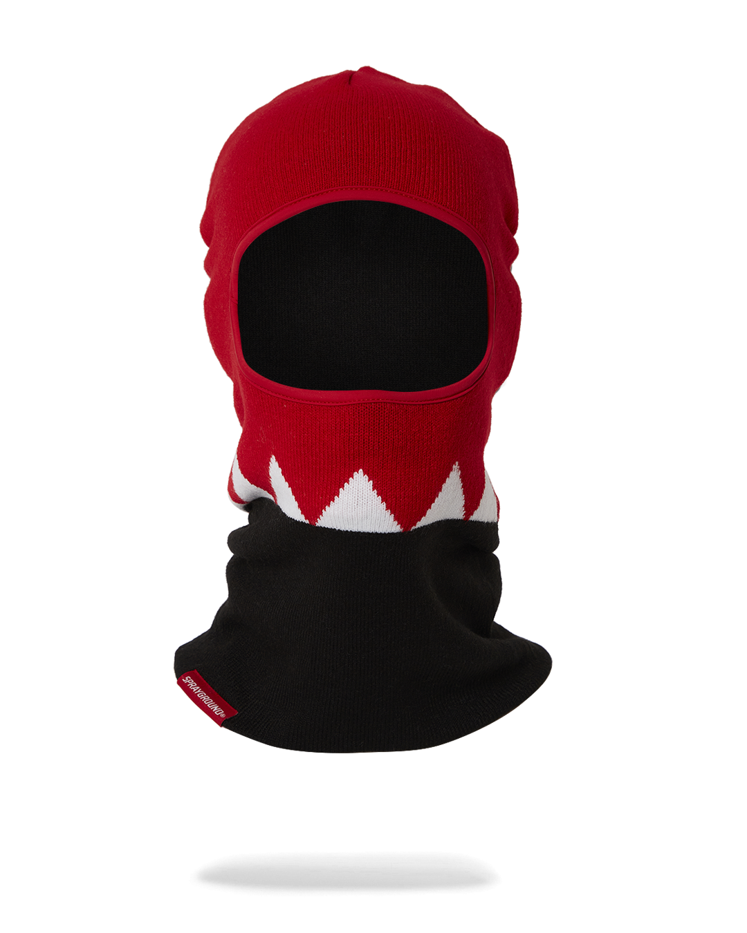 Front view of the knitted ski mask showcasing its design and warmth.