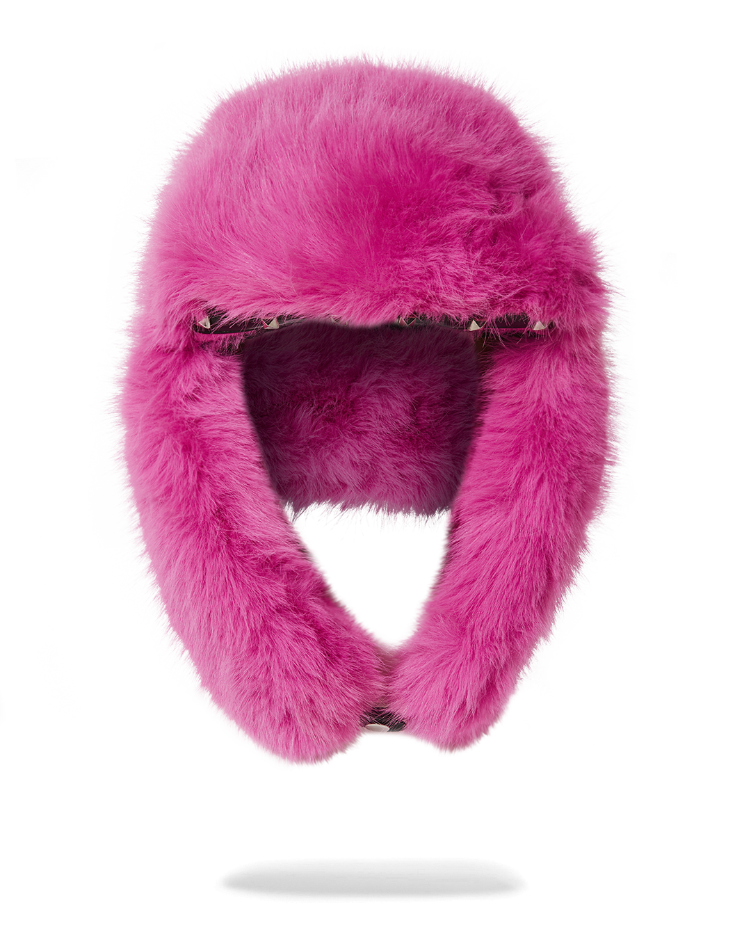 Close-up of the luxe faux fur lining of the Aviator Flapper hat