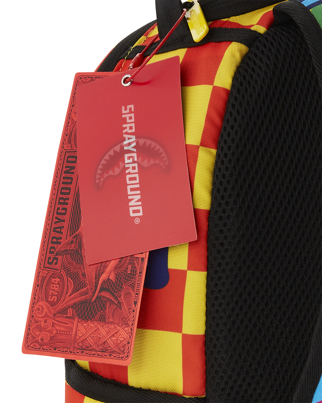 Interior shot of the large zipper compartment and mesh pocket