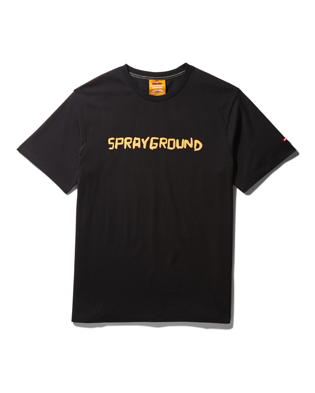 Close-up of Garfield graphic t-shirt showing the scratch design