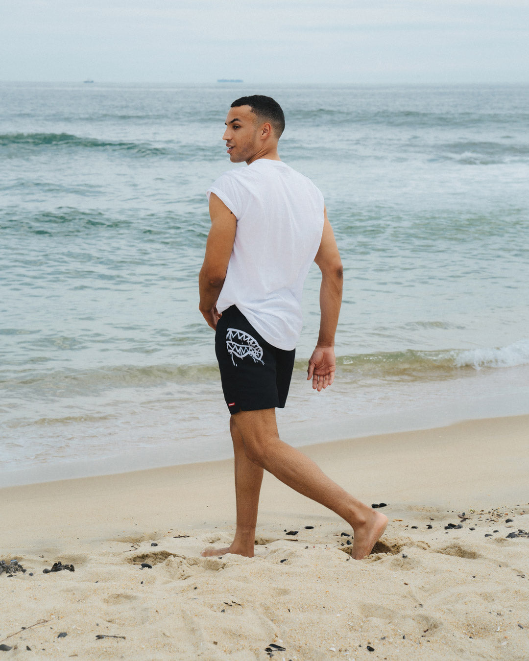 Close-up of Spleh swim shorts inner perforated fabric for comfort and support