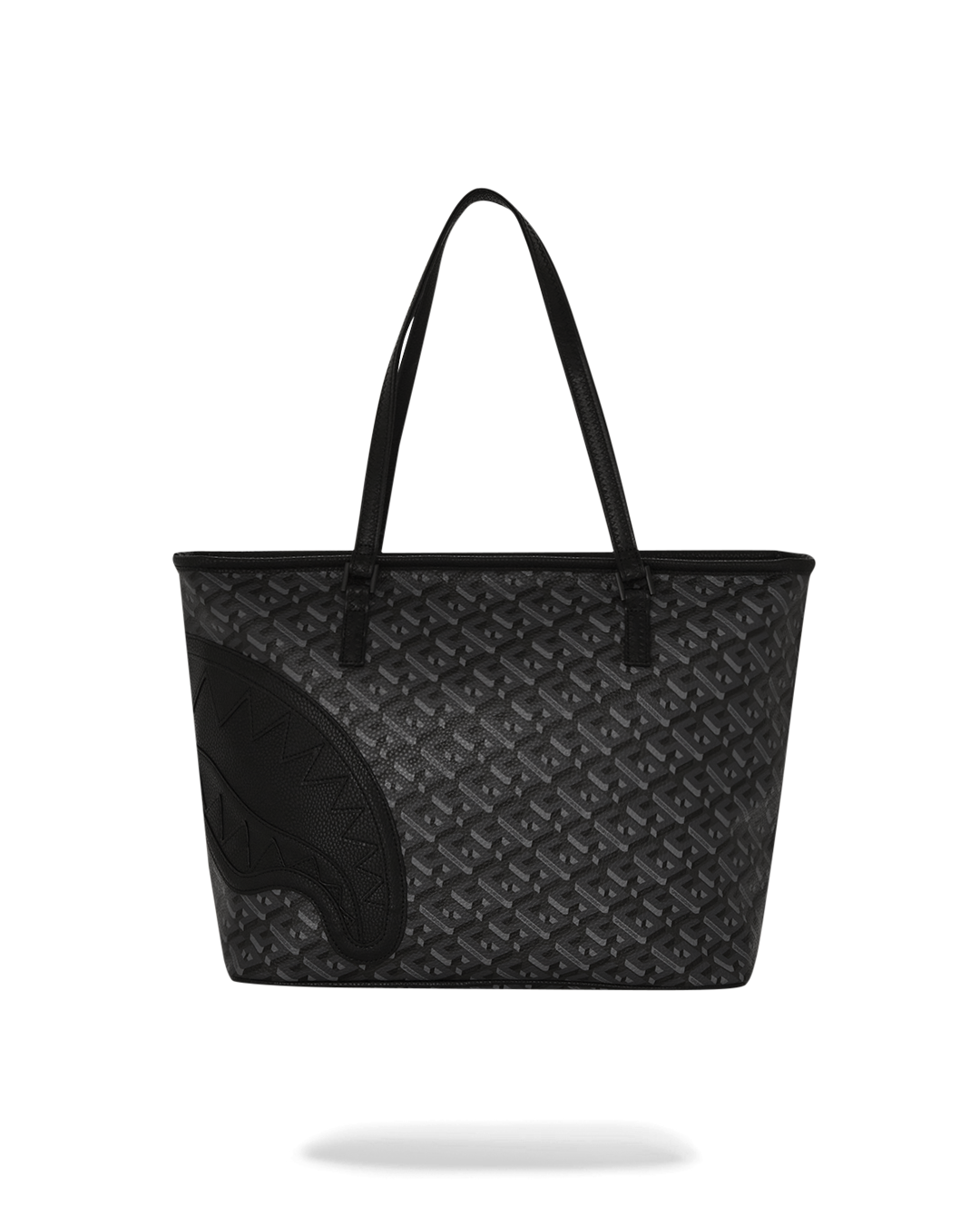 Leopard print tote bag in use, carried over the shoulder with a stylish outfit.