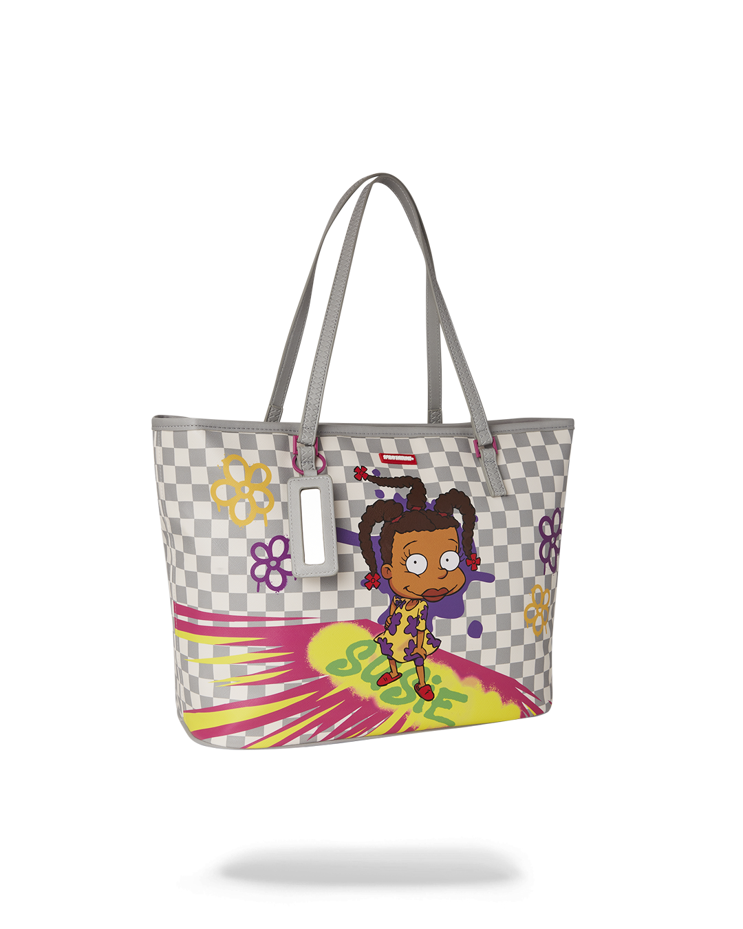Interior view of the Sprayground Tote, featuring a large organizer pocket and water-resistant fabric.